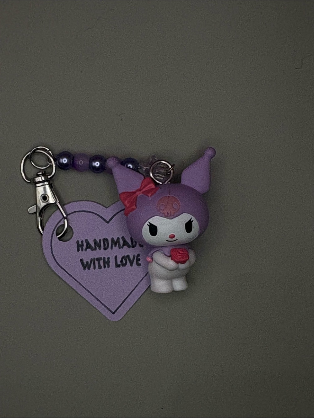 Sanrio Purple and Pink Kuromi Keychain Card Holder